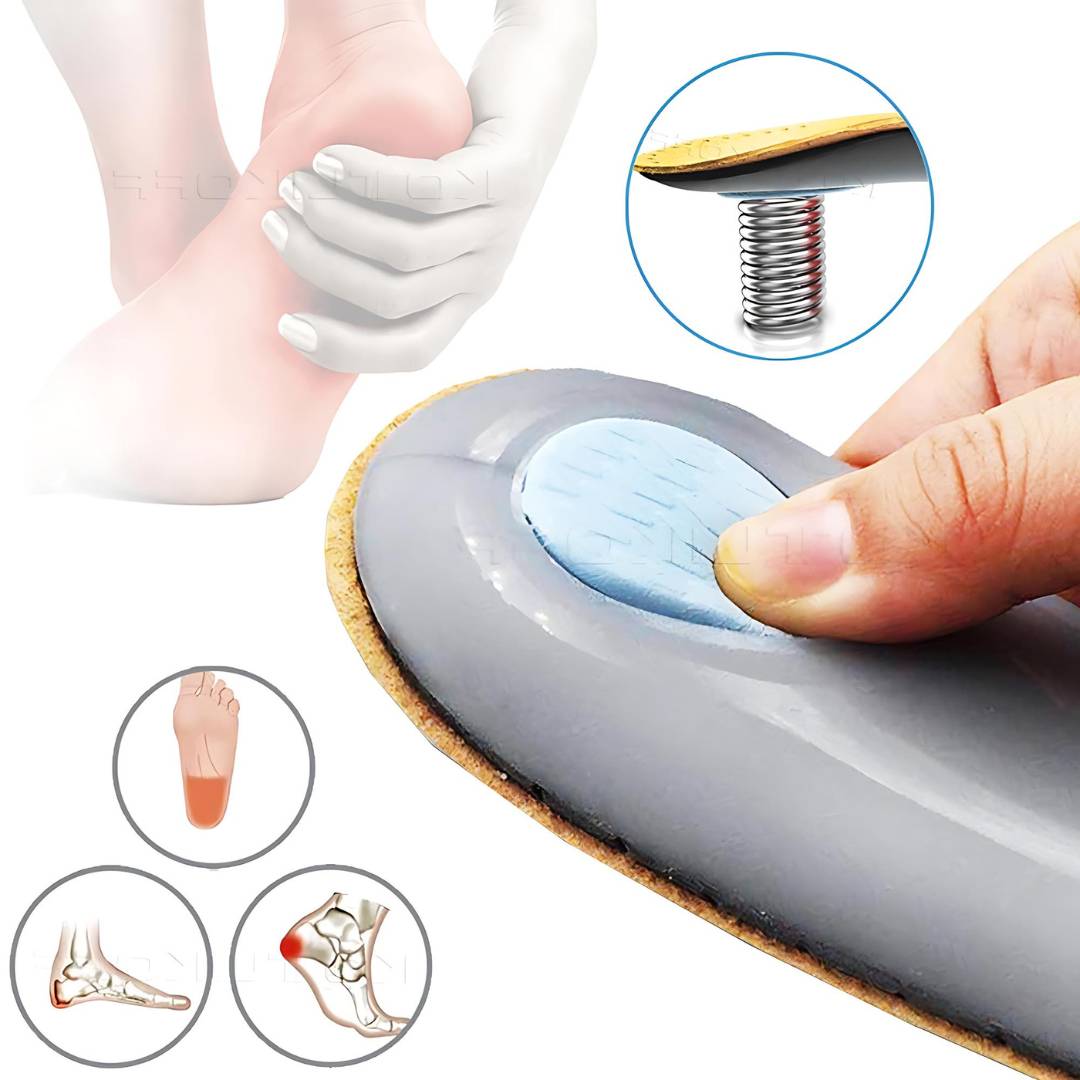 Plantilla ortopédica unisex para alivio del dolor de pie, soporte de arco y comodidad. Ideal para cuidado pies.