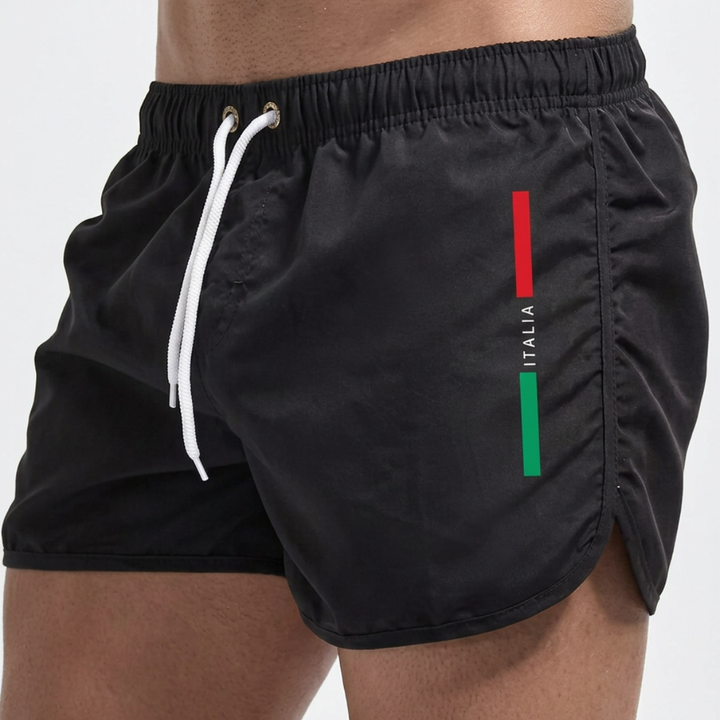 Bañador deportivo para hombre con estampado moderno, para piscina o mar.