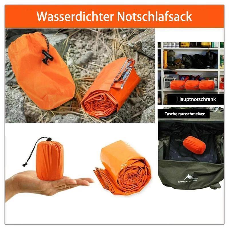 Saco de dormir térmico ultraligero e impermeable para camping, senderismo y situaciones de emergencia.