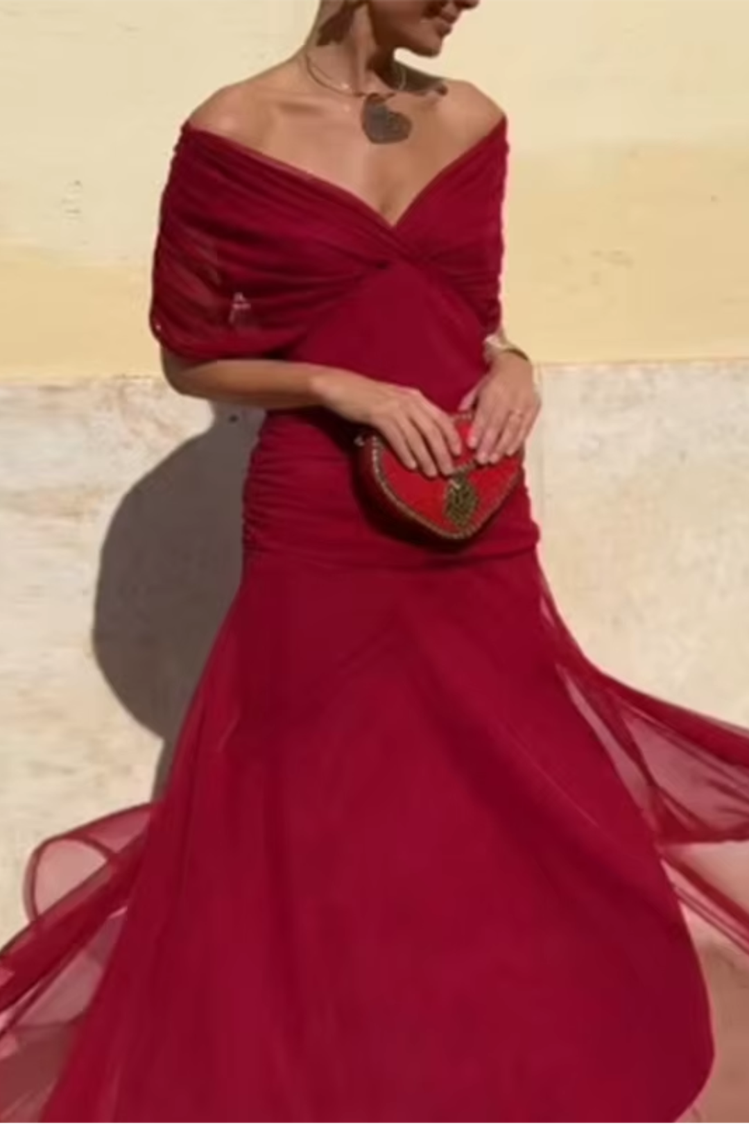 Vestido de fiesta elegante para mujer, corte maxi, escote V, ideal para verano y noche.