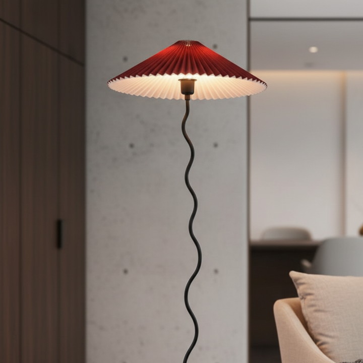 Iluminación interior: lámpara de pie moderna Élan Silhouette. Ajustable, ideal para el hogar.