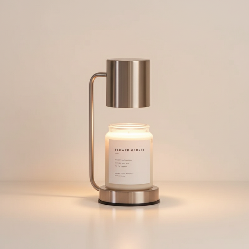 Lámpara para derretir velas, moderna y segura, ideal para un ambiente relajante y perfumado sin fuego.