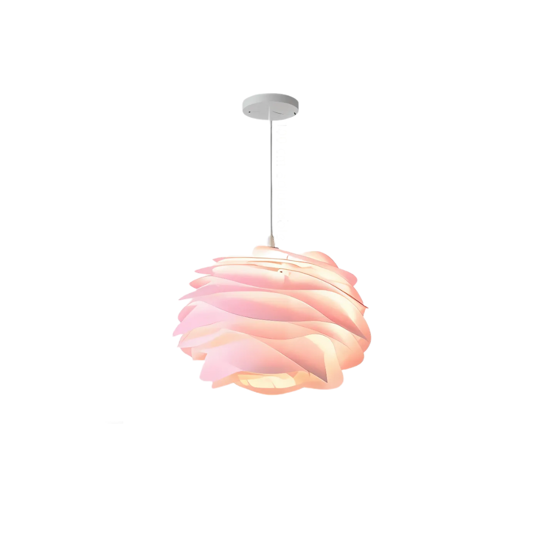 Iluminación moderna LED de onda. Lámpara colgante para el hogar, diseño elegante y eficiencia energética.