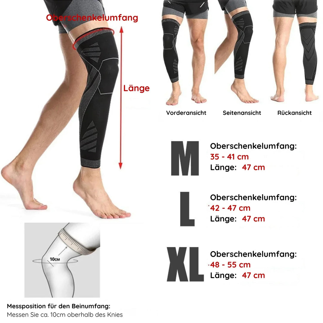 Banda de compresión cómoda para rodilla y pierna, ayuda a reducir el dolor y mejorar la circulación, unisex.