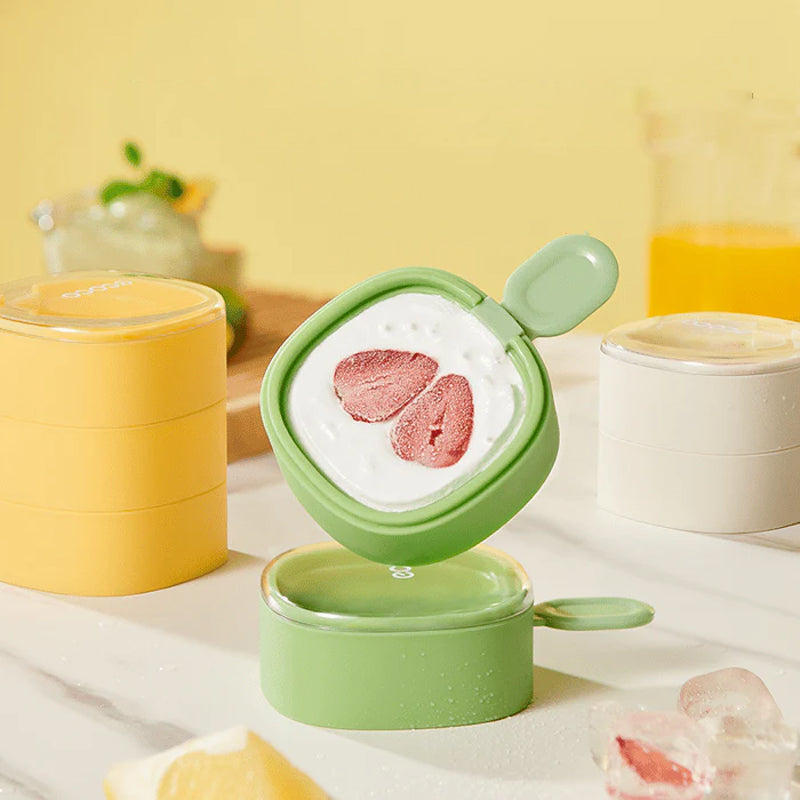 Molde de helado de silicona, ABS y PET para paletas caseras duraderas y seguras.