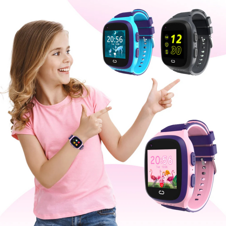 Localizador GPS para niños con reloj 4G, llamadas y notificaciones de zona segura.