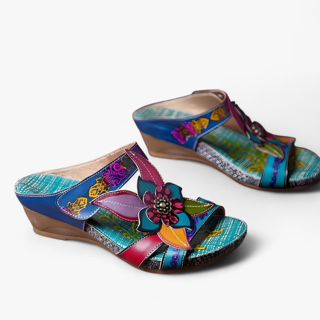 Moda veraniega: sandalias cómodas con tiras trenzadas para mujer, estilo bohemio.