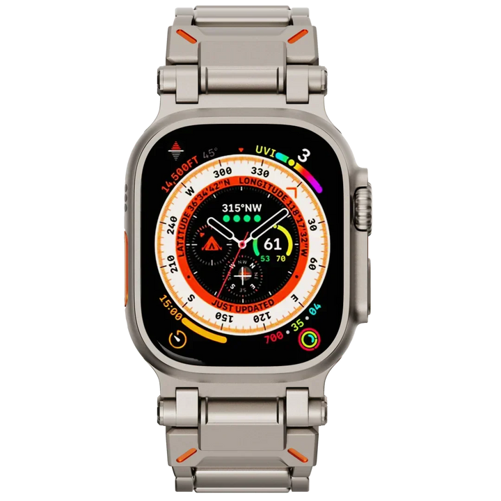 Accesorio de reloj inteligente, correa de titanio resistente al agua, ajustable, unisex.