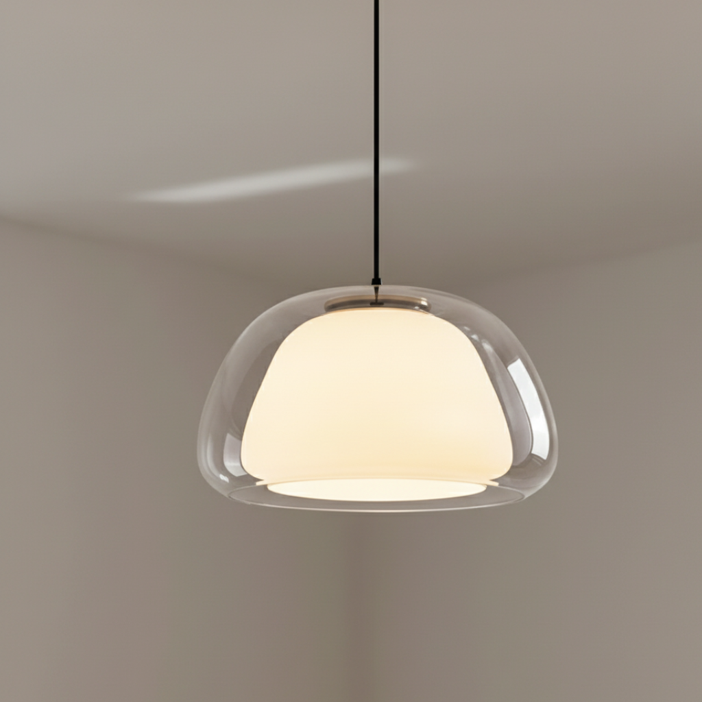 Lámpara de cocina estilo minimalista, colgante con diseño de cúpula, ajustable y elegante.