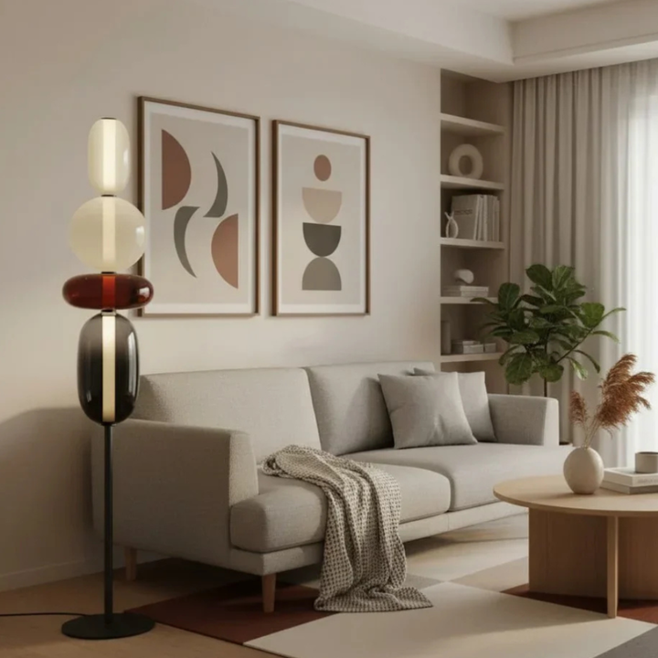 Elegante lámpara de pie LED Solenne, iluminación decorativa para hogar. Estilo contemporáneo.