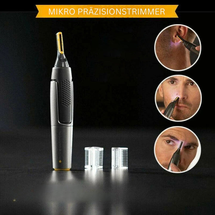 Herramienta de grooming para hombre. Recortadora facial con luz LED para precisión sin esfuerzo.