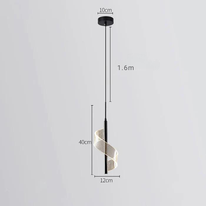 Lámpara de techo LED espiral en aluminio, perfecta para una luz decorativa y funcional.