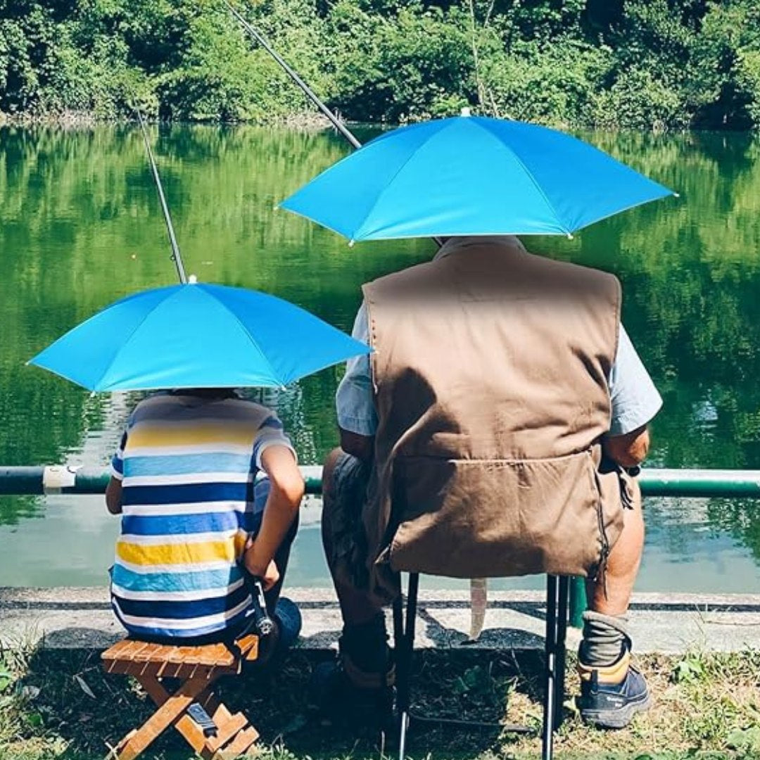 Sombrero paraguas multiusos anti-UV. Perfecto para jardinería, pesca, senderismo. Diseño plegable y unisex.