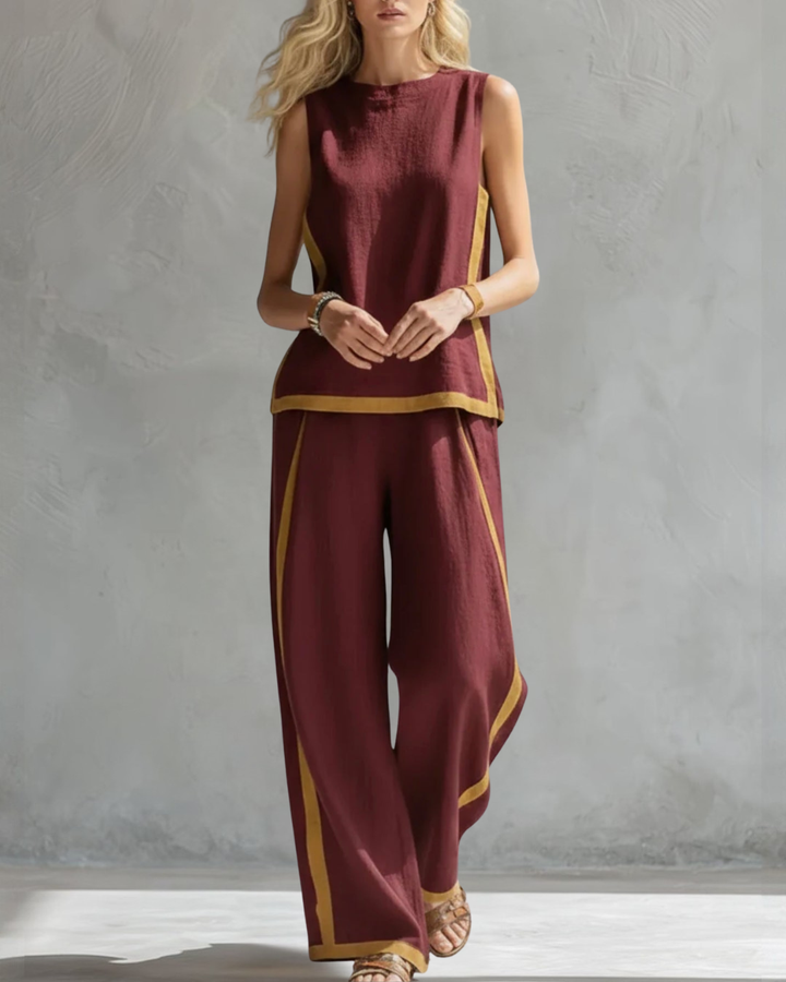 Conjunto Vicenta casual chic para mujer, diseño moderno perfecto para el verano.
