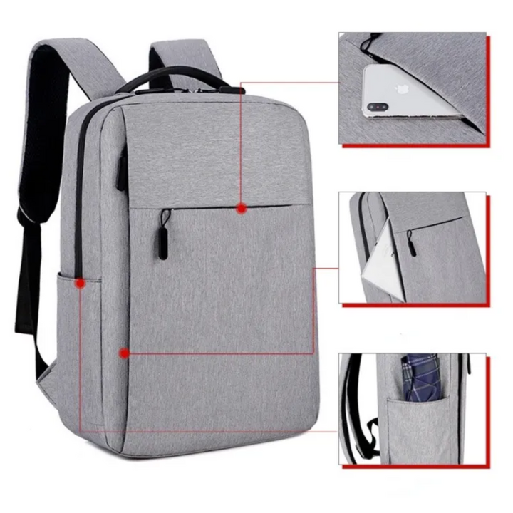 Mochila antirrobo negra con diseño discreto y seguro, ideal para proteger objetos de valor en la ciudad. [[lstfy-media:6]]