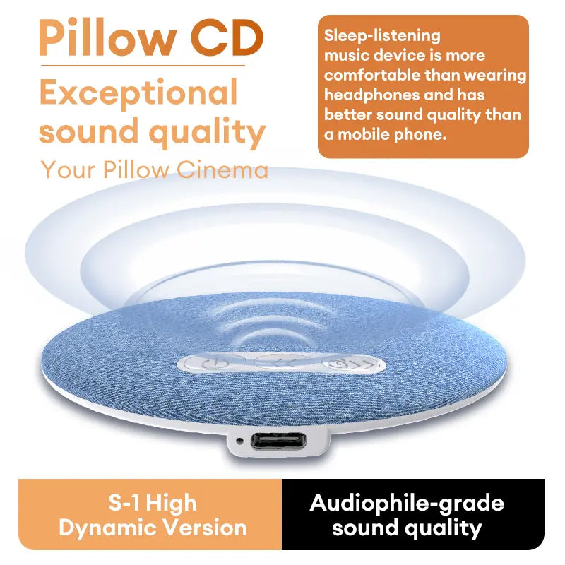 Adiós insomnio: almohada ergonómica con sonido Bluetooth para un descanso profundo y relajación total.