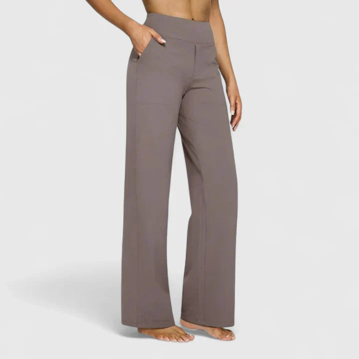 Pantalones rectos elegantes para mujer, estilo diario, comodidad y versatilidad.