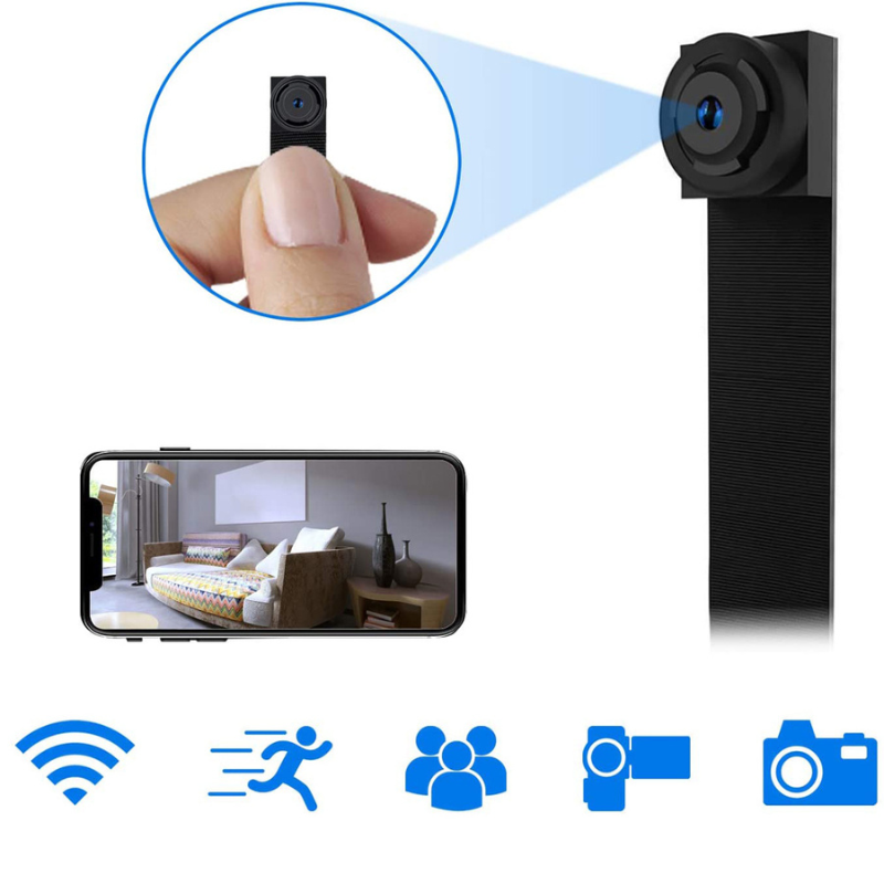 Cámara IP oculta 4K Wi-Fi para vigilancia interior discreta, seguridad del hogar con grabación de alta resolución.