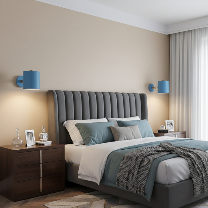 Lámpara nórdica pastel para crear ambiente acogedor. Aplique de pared moderno, decoración del hogar.