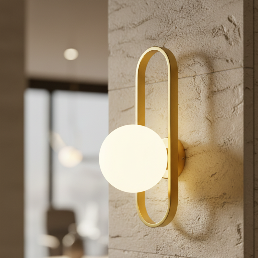 Luz de pared moderna de vidrio. Crea un ambiente acogedor en tu hogar con este diseño LED.