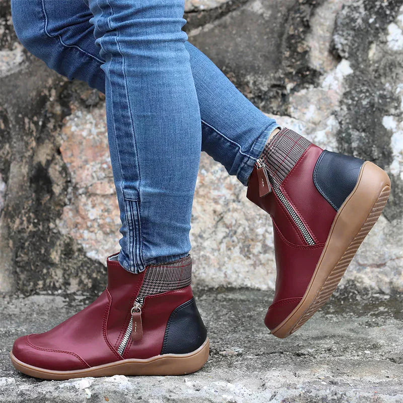 Botines ortopédicos de invierno para mujer con suela antideslizante, combinan confort y seguridad.
