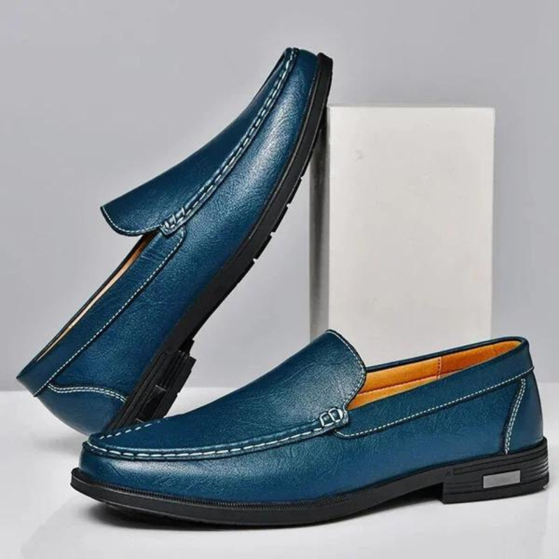 Mocasines de piel auténtica para hombre, diseño italiano y confort superior.