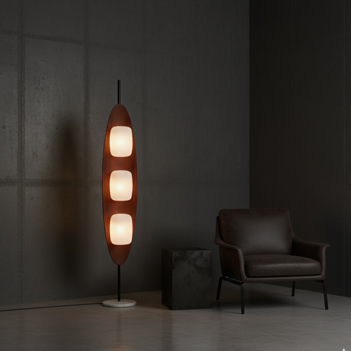 Iluminación LED de pie moderna para el hogar, lámpara ajustable que embellece cualquier salón o estudio.