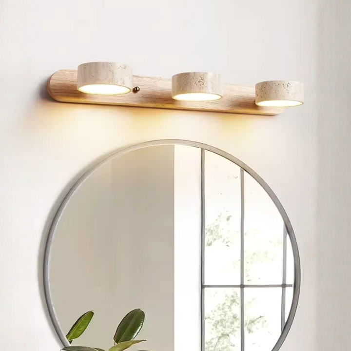 Focos ajustables para pared, iluminación LED Wabi Sabi, ideal para baño.