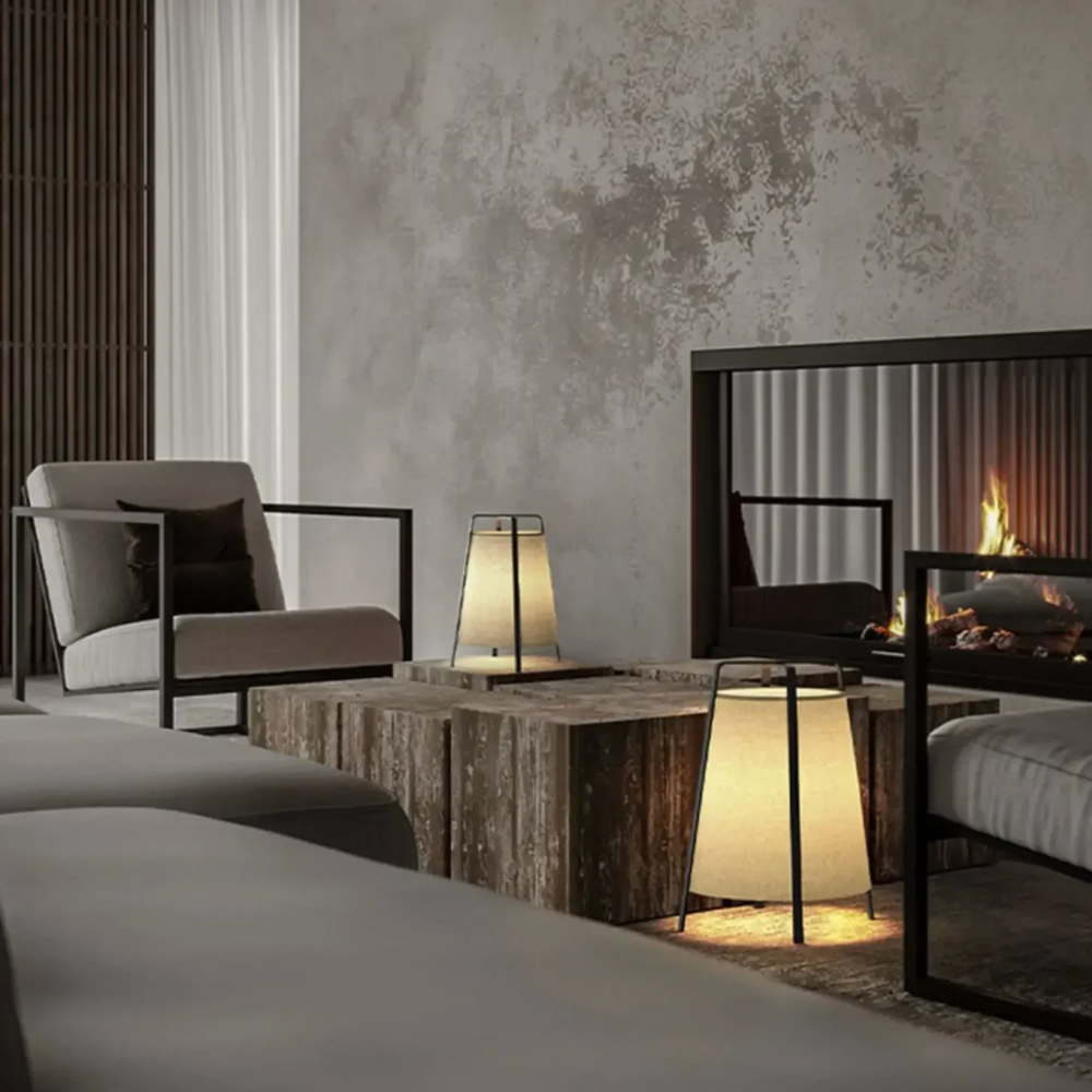 Lámpara de mesa decorativa, toque moderno con luz cálida para tu hogar.