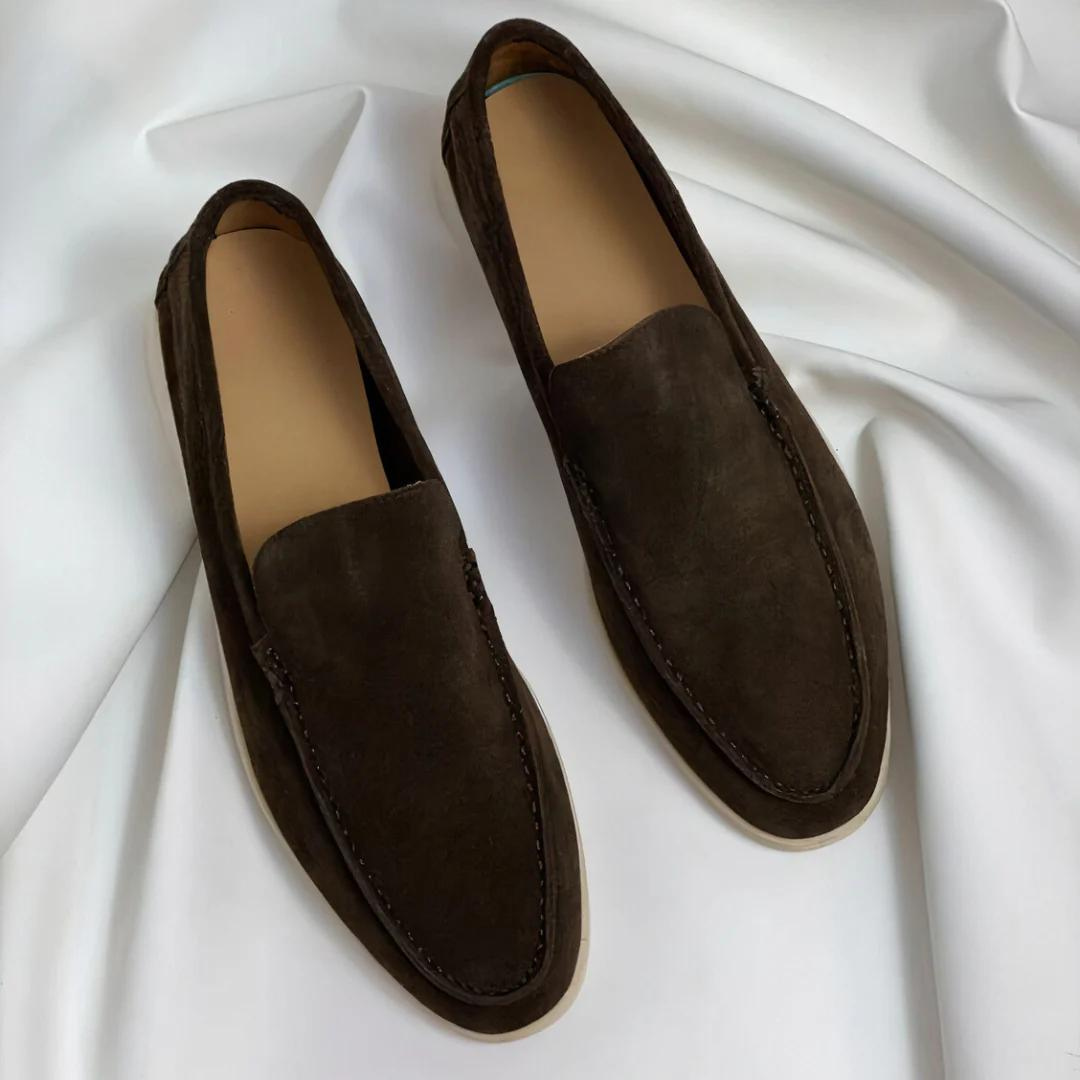 Mocasines de hombre elegantes y versátiles, de cuero, perfectos para ocasiones casuales y el verano, máxima comodidad.