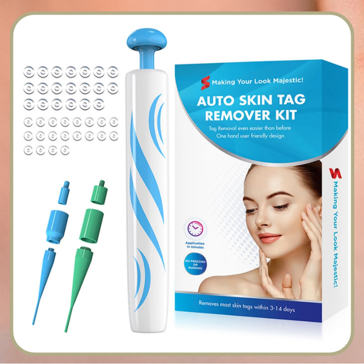 Fácil removedor de verrugas y lunares, diseñado para uso casero. Belleza y piel suave sin complicaciones ni dolor.