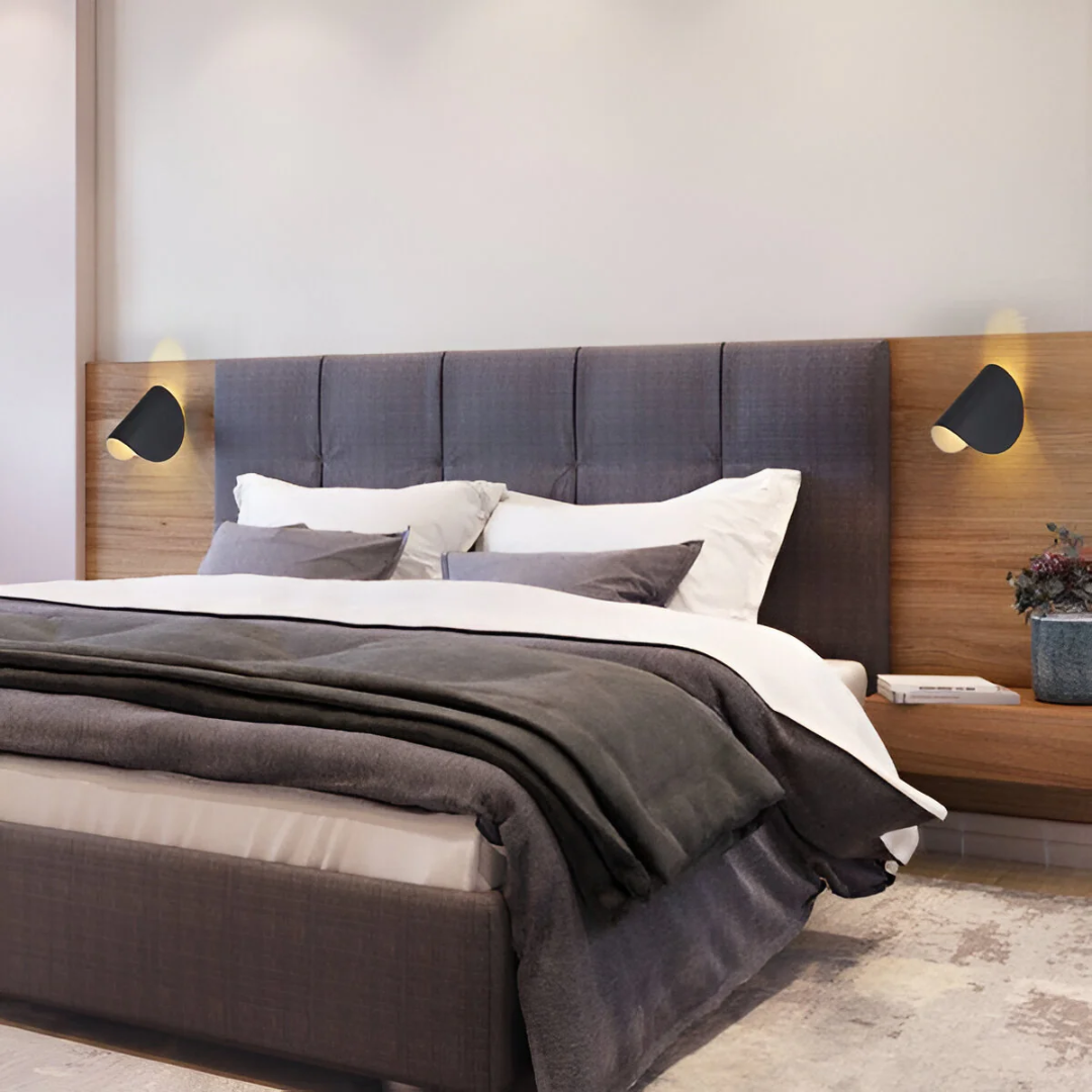 Lámpara de pared LED moderna y minimalista. Perfecta para iluminación interior decorativa y eficiente.