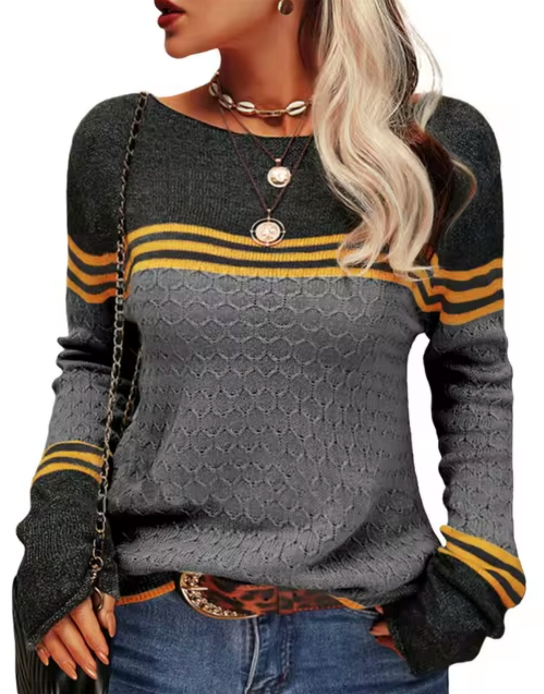 Jersey ajustado mujer en punto suave, ideal para un look elegante y casual. Máxima comodidad.