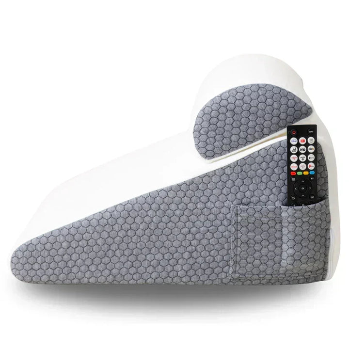 Almohada de cuña anti ronquidos para mejorar la salud respiratoria y el descanso nocturno.