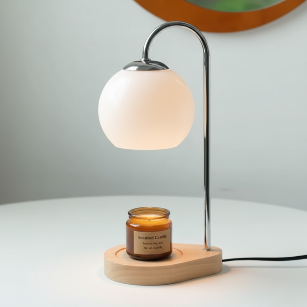 Decoración del hogar: lámpara calentadora de velas nórdica que ilumina y perfuma tu espacio con estilo.