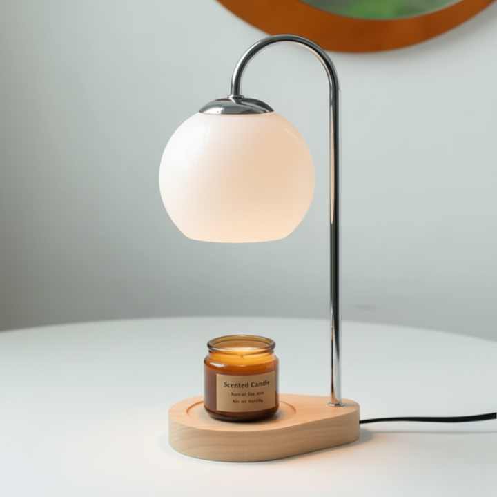 Decoración del hogar: lámpara calentadora de velas nórdica que ilumina y perfuma tu espacio con estilo.
