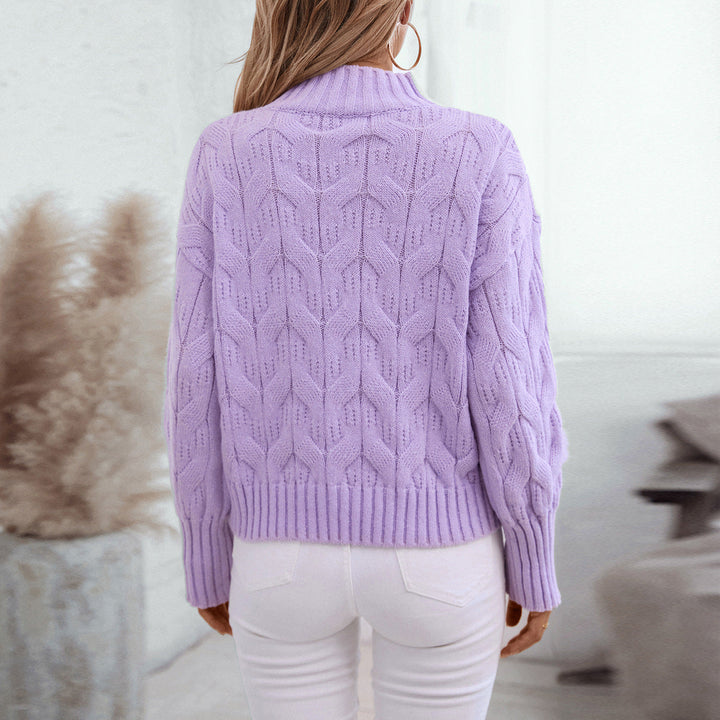 Suéter de punto para mujer, elegante y moderno, un pullover cómodo que combina estilo para invierno.