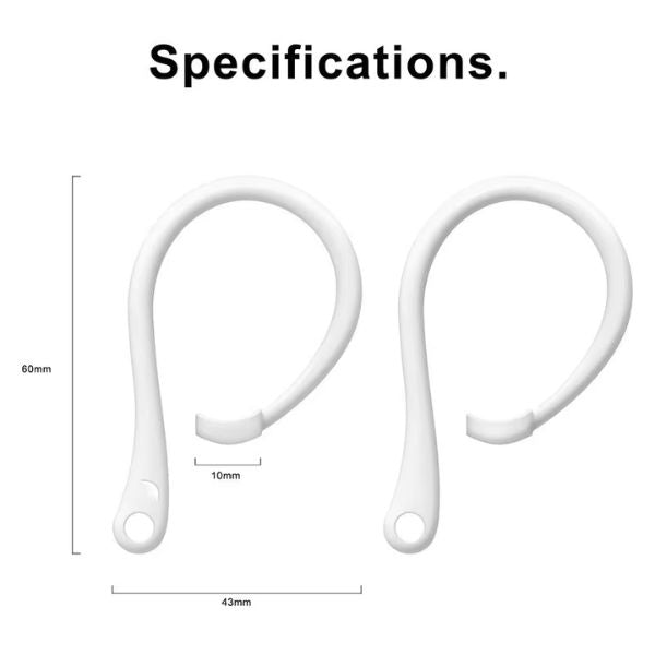 Ganchos de silicona ergonómicos para auriculares inalámbricos, brindan seguridad al correr y hacer ejercicio sin caídas.