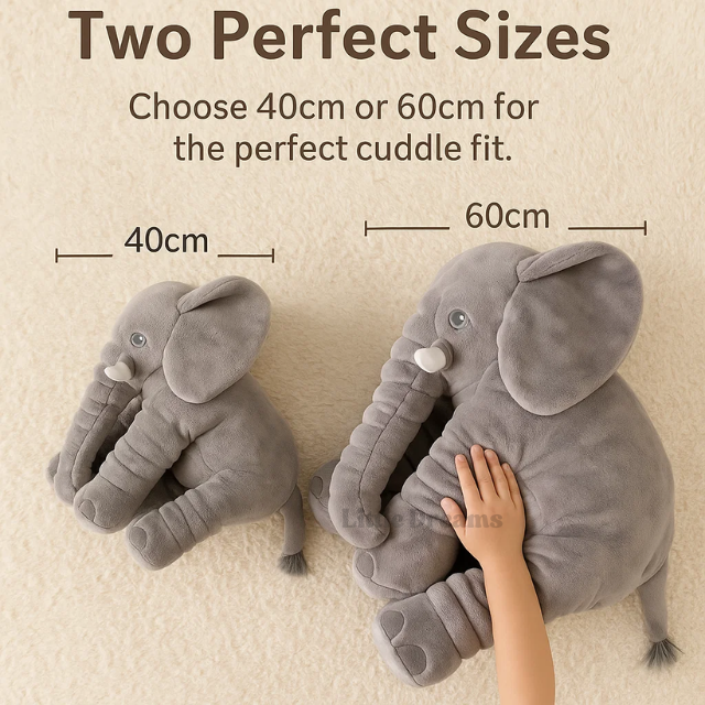 Peluche elefante suave para niños, almohada para siestas y linda decoración infantil.