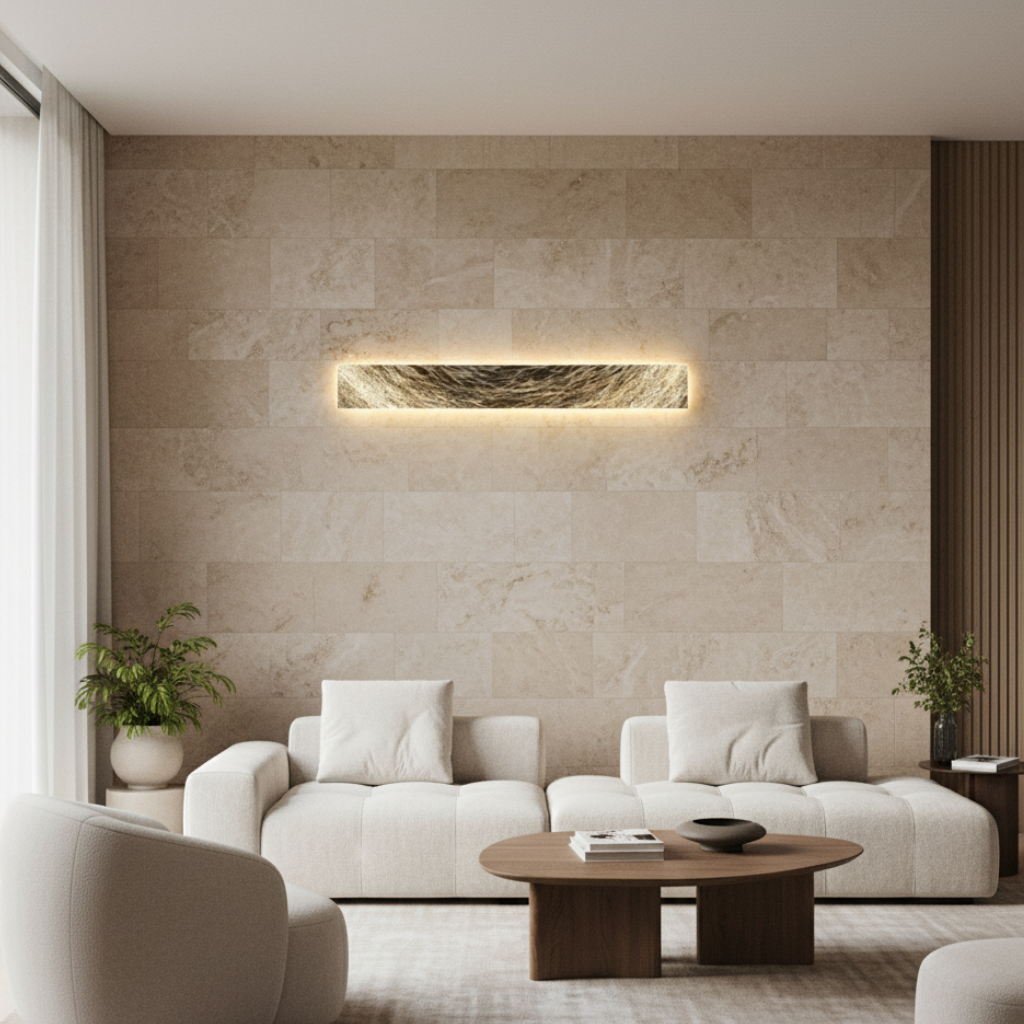 Lámpara de pared LED Lunare. Diseño minimalista ideal para pasillo, aportando luz moderna y eficiencia.
