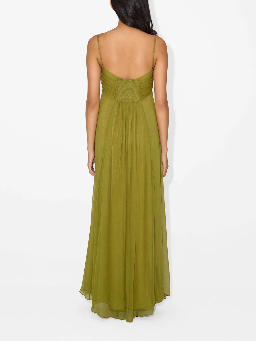 Vestido de fiesta largo y chic para mujer, con tirantes y cut-out. Ideal para graduación o evento elegante.