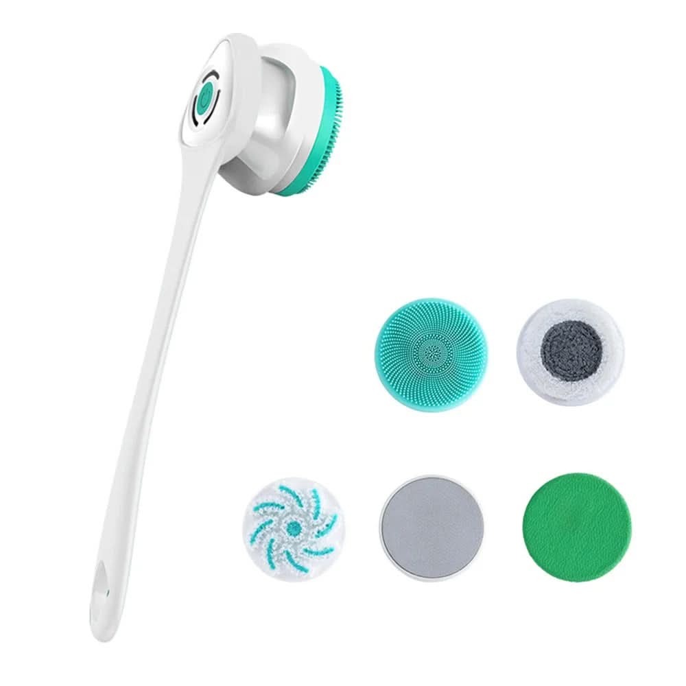 Exfolia y cuida tu piel con este cepillo eléctrico de ducha, un masajeador corporal para una limpieza eficaz.