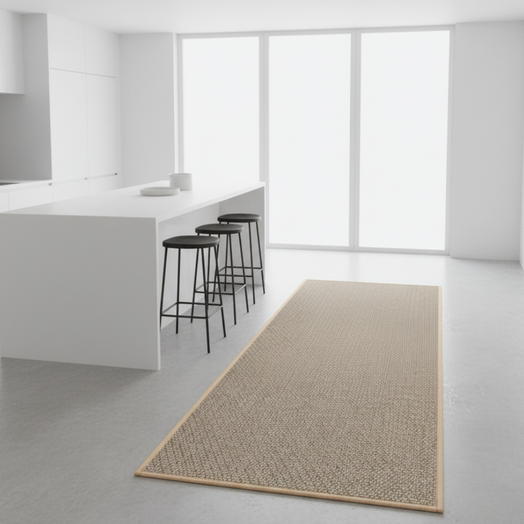 Tapete de suelo estilo escandinavo, ideal para decoración de hogar moderna. Antideslizante y fácil de limpiar.