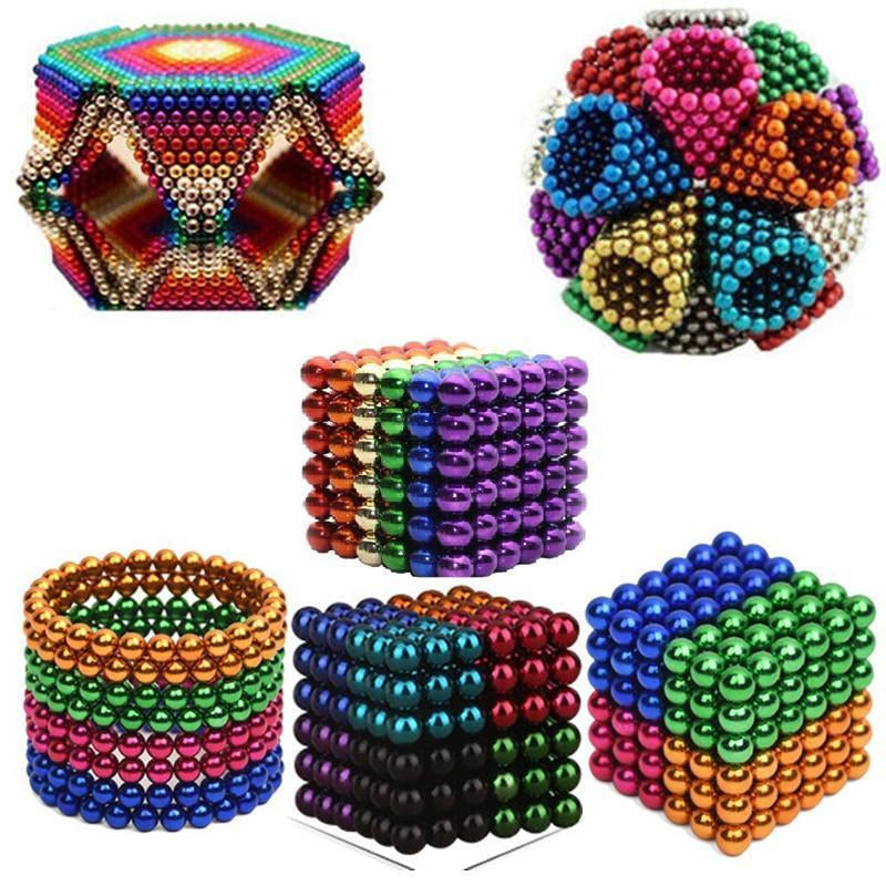 Bolas magnéticas coloridas para crear formas y figuras. Juguete educativo antiestrés que desarrolla la creatividad.
