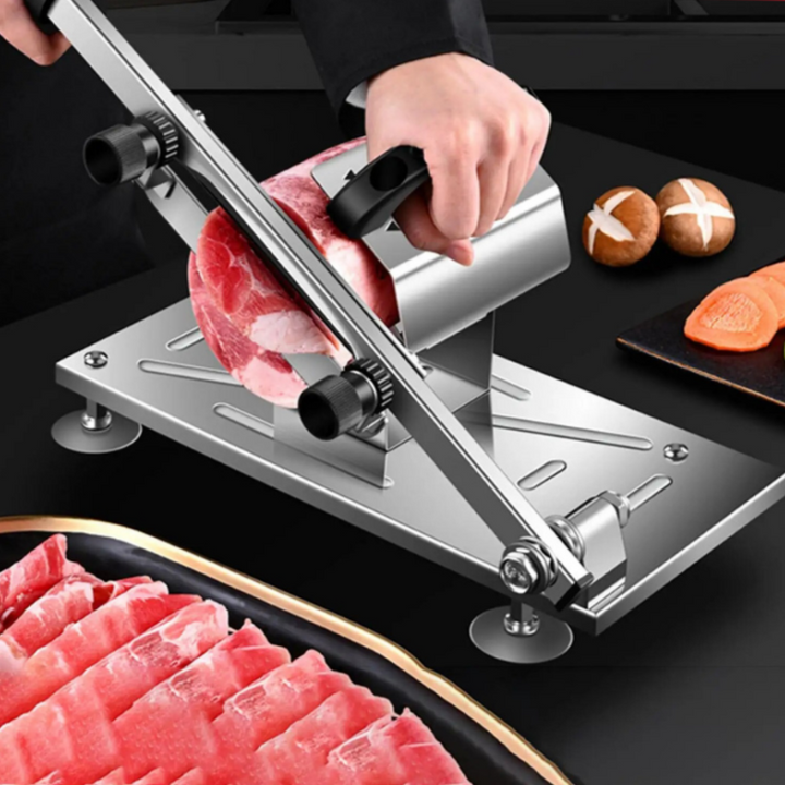 Cortadora manual de alimentos CrestSlice, ideal para preparación rápida y precisa en cualquier cocina del hogar.