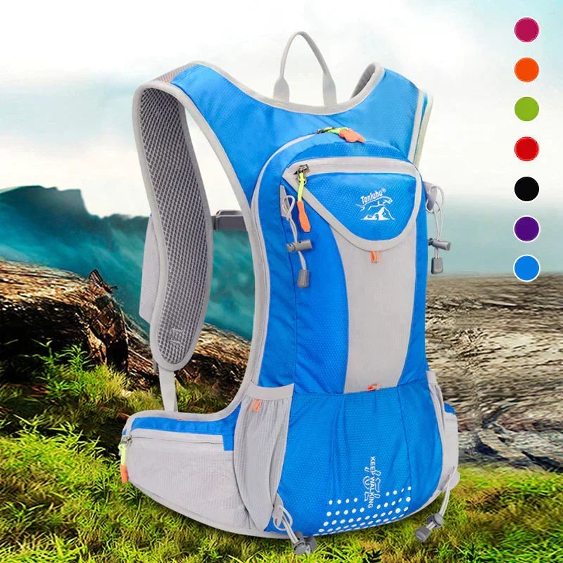 Mochila de hidratación unisex impermeable 2L para senderismo y ciclismo. Ligera y duradera para deporte.