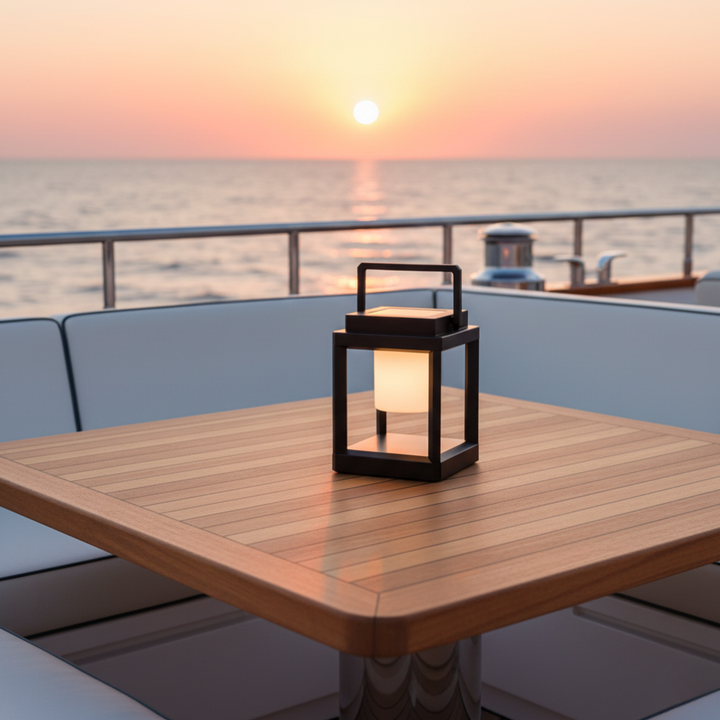 Lámpara LED solar impermeable, perfecta para iluminar tu terraza o jardín por la noche de forma automática.