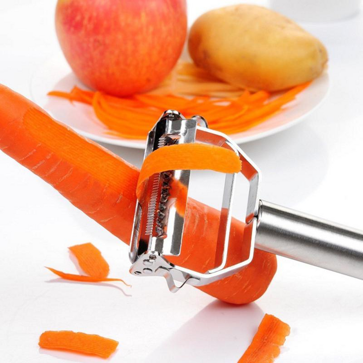Accesorio de cocina de acero inoxidable para pelar y cortar verduras fácilmente, ideal para juliana.