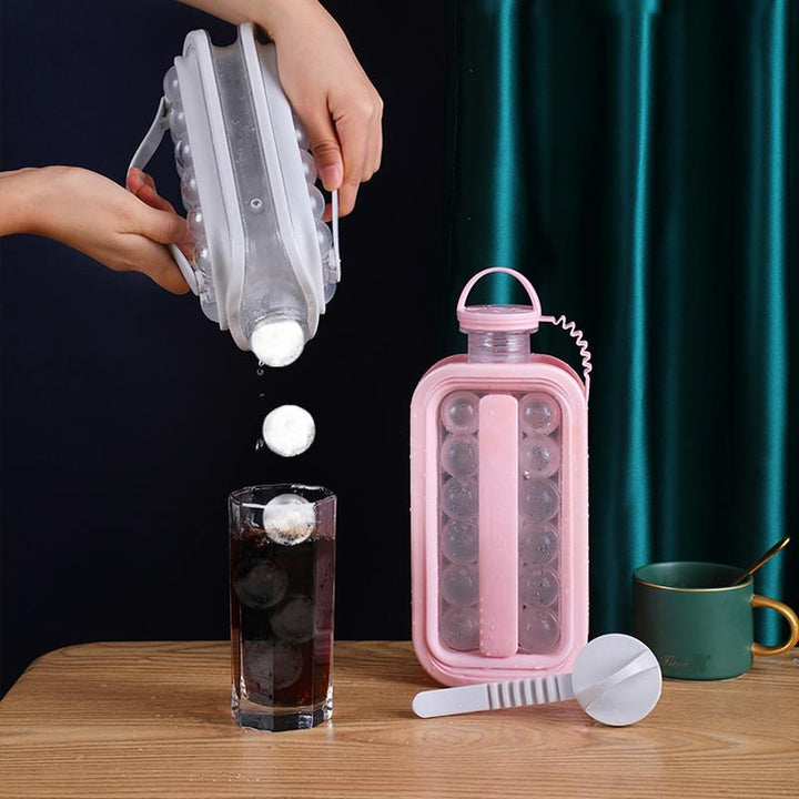 Vaso de plástico duradero, molde para bolas de hielo. Accesorio de cocina esencial para el verano y bebidas.