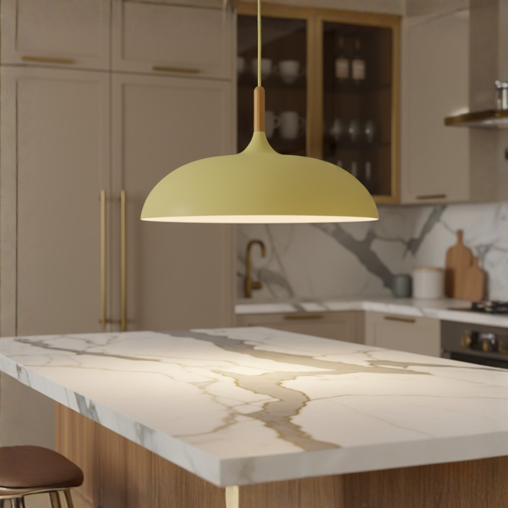 Iluminación moderna para cocina. Lámpara colgante escandinava, perfecta para ambientes minimalistas.